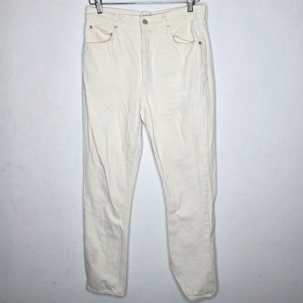 AGOLDE Remy High Rise Straight Jeans Women’s Size 28 Button Fly Denim Off White